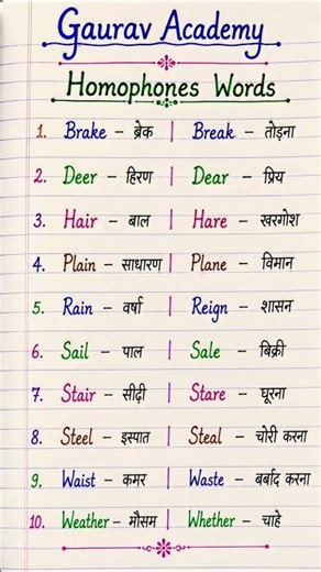 homophonic words 😯💬📚