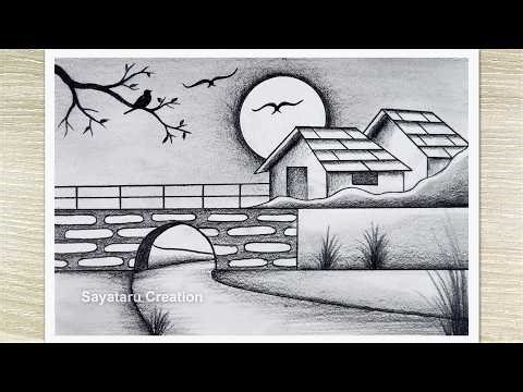 How to Draw a Simple Landscape for Beginners | Easy Nature Scenery Step-by-Step