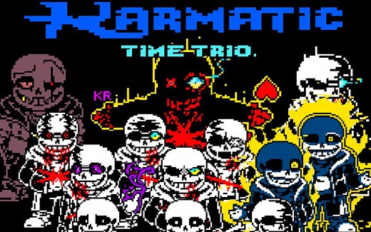 全站第一！自制turbowarp：karmatic time trio一到四阶段完整版演示！