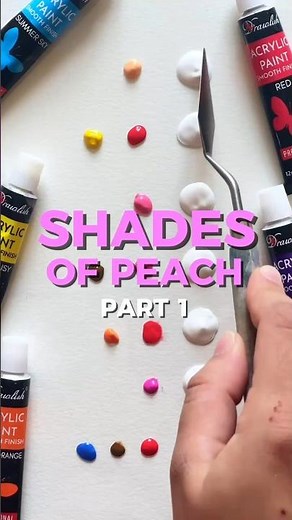 Color Mixing Tutorial of Pastel Peach Shades #shorts #art