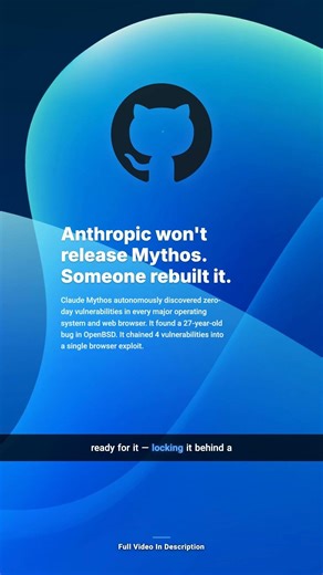 OpenMythos: Someone Reverse-Engineered the AI That Found Zero-Days in Every OS #Shorts