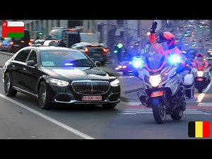 Motorcade of Sultan of Oman gets police escort during state visit to Brussels! 🇴🇲 - 🇧🇪