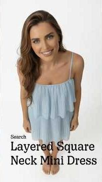 Layered Square-Neck Mini Dress Try-On, Instant Compliments ✨ #ootdguide#shorts #minidress #date