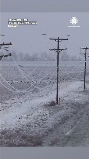 Ice Storm Collapses Power Poles in Mississippi | Thousands Without Power