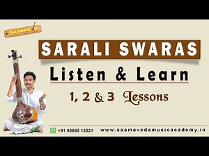 Carnatic Music For Beginners - Carnatic Music Lessons For Beginners | Sarali Swaras Lessons 1 To 3