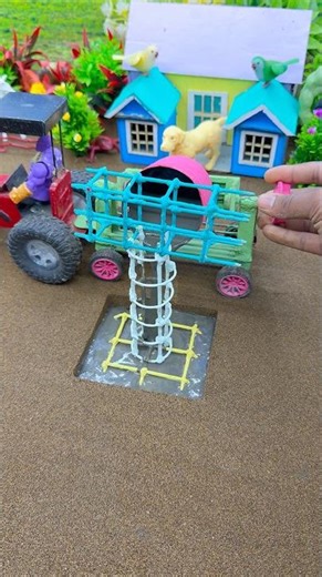 🚜 Tiny Tractor Doing Real Construction Work! 😳 #shorts