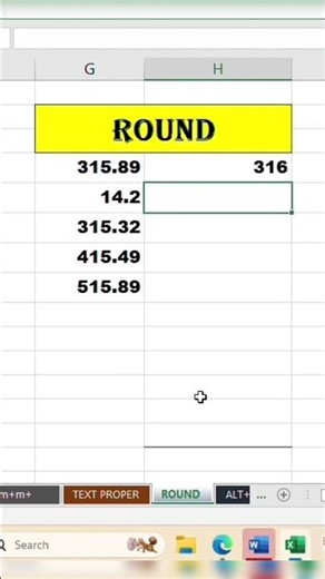 Round Formula in Excel #shorts #excel #exceltips