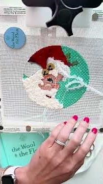 HOW TO: #Needlepoint Couching Stitch for a Santa hat