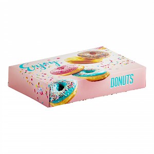 Southern Champion 12" x 8" x 2 1/4" Multicolor "Enjoy" Auto-Popup Donut Box - 200/Case