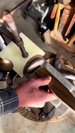 Forming a bronze mussel shell that will be part of a larger mussel bed. #sculpture #sculptureart #sculptureartist #mussels #musselshell