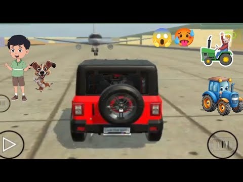 🛫 Airplane collides with 🚗 Car #bus #truck #jcb #train #cartoon #games #trector #kids