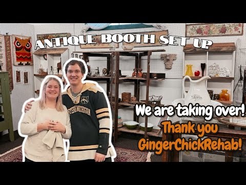 We’re Taking over her booth! Set up Antique Booth at Hog Creek Antique Mall with us