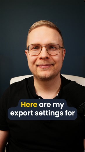 Samuli Jeskanen on Instagram: "Here are my DaVinci Resolve export settings for short-form videos to get high-quality video and small file size. #davinciresolve #contentcreation"