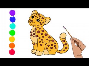 Easy Cheetah Drawing and Coloring Tutorial for Toddlers | Step-by-Step Instructions