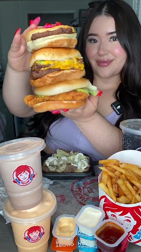 Wendy's Mukbang: No Talking and Delicious Burger Feast