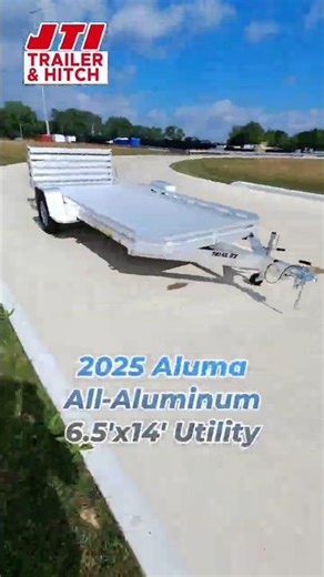 Aluminum 6.5x14 utility #trailer with bifold ramp and rails by Aluma