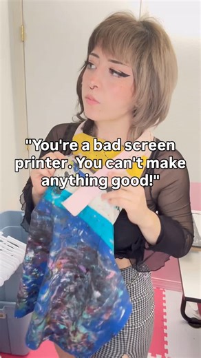 Cube U Designs on Instagram: "I use all my traditional print making techniques to make stuff like this :D This one needs a redesign REALLY BAD☝️😳 I'm excited to make the redesign in the new year :) Maybe even in time for ALA!! :D Wish me luck🥴 #screenprinting #art #artist #traditionalart #anime #manga #printmaking"