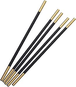 Stainless Steel Reusable Metal Straws,Extra Long Reusable Metal Straws,Metal Drinking Straws,Straight,Black gold,5 Pieces.