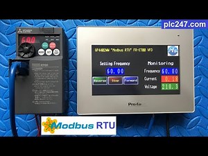 Proface HMI "Modbus RTU" Mitsubishi FR E700 VFD