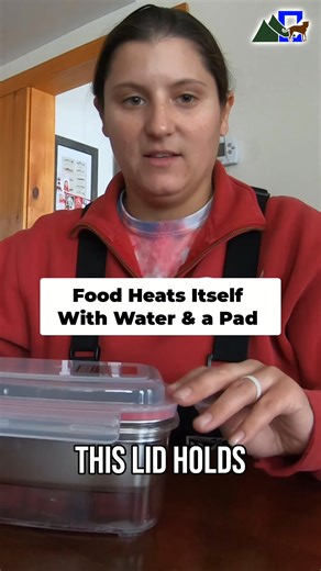Put a flameless heating pad inside, add water, and it starts boiling! Plop your food on, and cover. #FlamelessCooking #Snowmobiling | Cammorata Backcountry Destinations