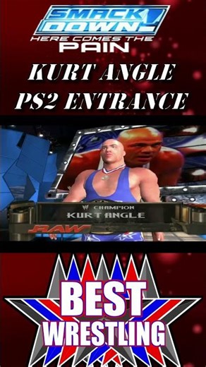 🔥 Kurt Angle's ICONIC Entrance in WWE SmackDown! Here Comes the Pain (PS2) – Pure Nostalgia! 🥇 #wwe