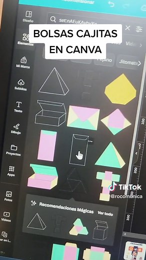 Plantillas de cajas y bolsas para Candybar en Canva