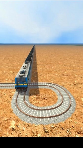 Extreme Bumpy Railroad Crossing Test - BeamNG.Drive #shorts