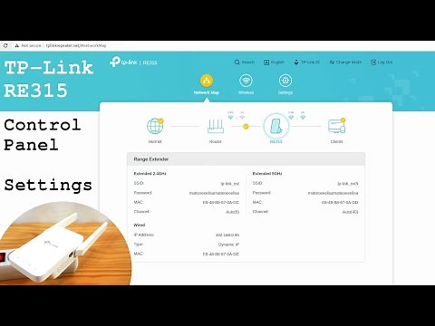 TP-Link RE315 Wi-Fi Extender • Admin panel login and settings overview