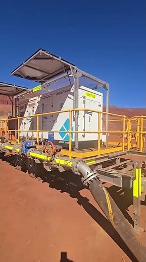 Blue Diamond engineered dewatering trailer providing power for bore pump on remote mine site