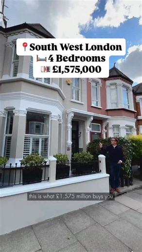 93K views · 1.9K reactions | A charming and beautifully maintained four-bedroom Victorian family home, featuring a south-facing garden and set on a sought-after residential street close to Wandsworth Common. Listed with @ramptonbaseley #propertylondon #londonpropertytours #realestate #interiordesign | Property London | Facebook