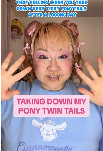 Taking Down a Tight Ponytail: A Relaxing Routine