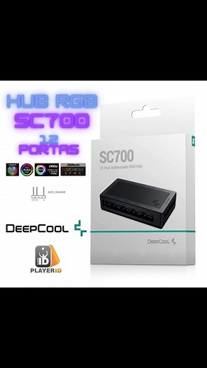 📢 Hub ARGB de 12 Portas DeepCool SC700 Transforme sua iluminação ARGB com o SC700! Conecte até 12 componentes ARGB de 5V usando apenas um conector de 3 pinos na sua placa-mãe ou controlador. O conector SATA garante energia contínua e estável. Compatível com ASUS Aura, GIGABYTE Fusion, MSI Mystic Light e ASRock Polychrome. 💡 Vantagens: Expansão fácil e organizada Sincronização perfeita #DeepCool #ARGB #GamingPC #PCMasterRace #RGBSetup #PCBuilding #Tech | Player ID