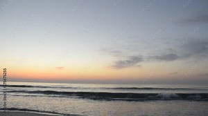 Sunrise at the Black Sea in Mamaia, Constanta county, Romania