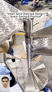 Galing👍 Ctto:📷 “This is a smart spiral staircase design that’s perfect for limited spaces. Each step is mounted around a central column, making it compact yet sturdy. The checkered steel steps also help prevent slipping, adding extra safety. A practical and efficient solution for modern construction.” Disclaimer: This content is created for reaction, commentary, and educational purposes only. I do not claim ownership of the original video, image, or design. All rights belong to their respectiv