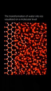 When water freezes, its molecules lose energy, slow down, and form a hexagonal structure. ❄️🥶🧊 | I Love The Universe