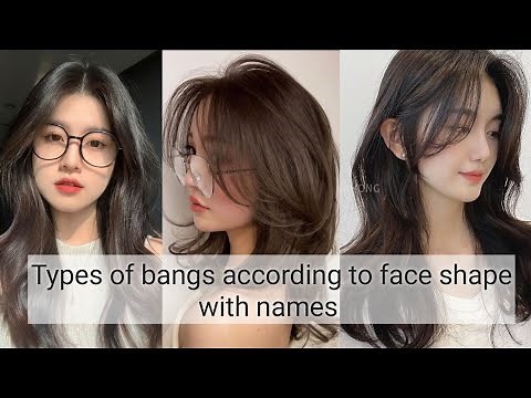 Types of hair bangs according to face shape with names||THE TRENDY GIRL