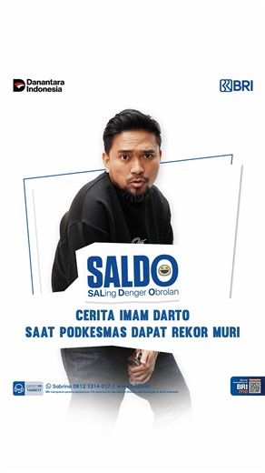 @Imam Darto dan Podkesmas dapet rekor MURI sebagai podcast pertama di dalam penerbangan komersial lho! Kamu penasaran ga sih? gimana ceritanya bisa ada ide tersebut dan apa saja tantangan yang dilalui selama prosesnya? Yuk, langsung aja tonton versi lengkapnya Podcast SALDO Eps 54 di YouTube Bank BRI sekarang juga! #BRI