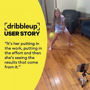 This is Sophie. She got a Smart Basketball to work on her dribbling skills! After using Dribbleup for over 100 days, she WON a Dribbling Competition! 😲😲😲 | Dribbleup