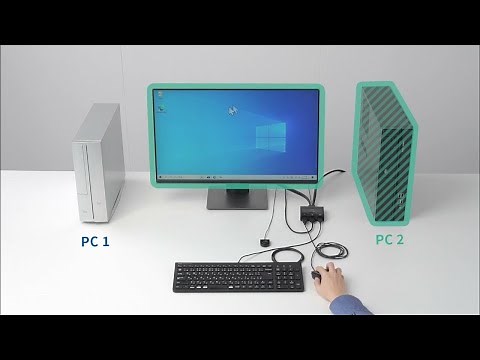 手元スイッチで2台のPCを簡単切り替え SW-KVM2WHU