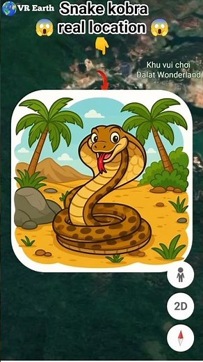 Snake 🐍 😶‍🌫 kobra real location on google maps and google earth 🌎 #shots #vr earth