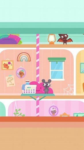 If only doing laundry was this fun (how do we get a party cloud elevator installed in our house? Hmmmm - we’ll look into that). Want your own laundry fun? Find it in House, only in Sago Mini World! #sagominigames #sagomini #sagominiworld #sagominiworldgames