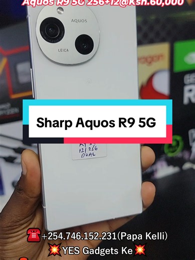 Looking for a rare premium beast that completely stands out? 📲 The Sharp Aquos R9 5G is a hidden gem packed with flagship specs you won’t find on standard phones in Kenya: 📺 Mind-Blowing 240Hz Screen: Features a 6.5-inch Pro IGZO OLED display with a ridiculous 240Hz refresh rate. It makes standard 120Hz screens look completely slow! 📸 Leica Camera Tech: Packed with dual 50.3MP rear cameras and a massive 50.3MP selfie shooter—all co-engineered with Leica for crisp, cinematic shots. ⚡ Next-Gen 