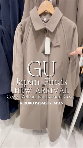 GU Japan Cozy Melton Balmacaan Coat 🇯🇵 #GU #ジーユー #coat #WinterCollection #JapanPasabuy #PASABUY #kiroro #autumnfashion | Kiroro Pasabuy Japan