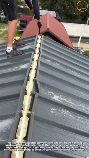 Metal Roof Ridge Cap Sealing