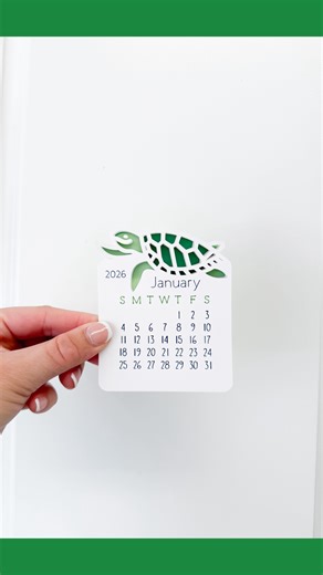 Crafting by Lizzy on Instagram: "2026 Desk Calendar 🗓️🐢 Supply List: - 2026 Sea Turtle Desk Calendar (Draw Then Cut + Print Then Cut) by Apple Grove Designs on Cricut Access - 65lb Cardstock - Cricut markers #diy #craftingbylizzy #crafting #diycrafts #cricut"
