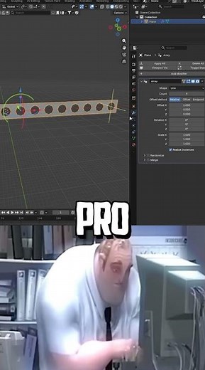 Noob vs Pro: Cilindro com buracos em 3D. #blendertutorial