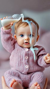 Cute little baby 👶 Milk love 😀 #cutebaby #babyvideos #babyreels #funnybaby #babiesofinstagram | Cute Clickz