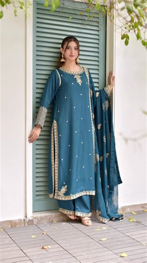 PEMBERLEY on Instagram: "Nataliyah Set (stitched 3 pc) under 10K! Shop this festive, fully embroidered zari work 3 pc in unbeatable prices with FREE delivery! Could it be get better? 🫶🏻 #reelitfeelit#reelkarofeelkaro #outfit clothing, aesthetic, for you page, explore, fyp, Pakistan, desi, winter, outfit, sale, luxury, kaamdani, embroidery, stitched, dabka, zari, zardozi, festive, formal wear, fashion, viral"