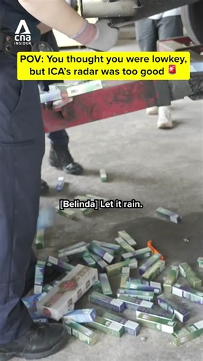 As smugglers develop new methods to hide contraband in vehicles, Immigration & Checkpoints Authority (ICA) officers continually refine their detection techniques to intercept prohibited items before they enter Singapore. 🚗 First-time offenders caught smuggling e-cigarettes can face fines of up to S$10,000 or imprisonment for up to 6 months. ⚠️ Those caught smuggling duty-unpaid cigarettes may face up to 6 years in prison, fines of up to 40 times the amount of evaded duty and GST, or both. #cna 