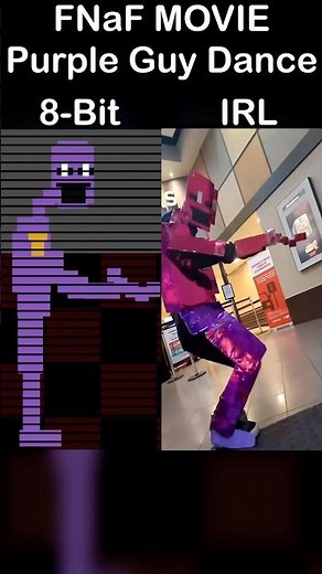 FNaF Purple Guy DANCE - IRL VS 8-Bit